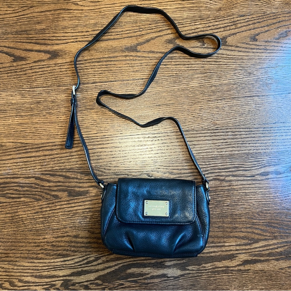 Black Michael Kors Leather Crossbody Bag